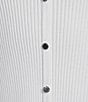 Calvin Klein Knit Point Collar Short Sleeve Button Front Top - Image 3