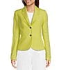 Calvin Klein Linen Blend Notch Lapel Long Sleeve 2 Button Front Jacket - Image 1