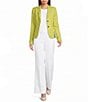 Calvin Klein Linen Blend Notch Lapel Long Sleeve 2 Button Front Jacket - Image 3