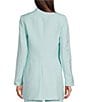Calvin Klein Linen Blend Roll Sleeve Open Front Jacket, Color:Positano - Image 2