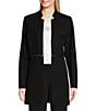 Calvin Klein Long Sleeve Open Front Trench Jacket, Color:Black - Image 1