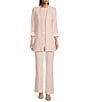 Calvin Klein Lux Open Front Roll Sleeve Jacket, Color:Parfait - Image 3
