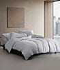 Color:Grey/Blue - Image 2 - Modern Cotton Melange Tencel Jersey Comforter Mini Set