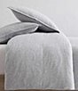 Color:Grey Blue Heather - Image 5 - Modern Cotton Melange Tencel™ Jersey Duvet Cover Set