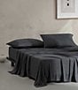 Color:Dark Grey - Image 1 - Modern Cotton Melange Tencel Jersey Sheet Set