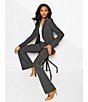 Color:Charcoal - Image 6 - Notch-Collar Long Sleeve Padded Shoulder Luxe Stretch Jacket