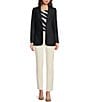 Calvin Klein Notch Lapel Collar Long Sleeve Patch Pocket Button Closure Jacket, Color:Indigo - Image 3
