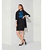 Calvin Klein Notch Lapel Long Sleeve One Button Jacket & High Rise Luxe Stretch Pencil Skirt - Image 6