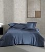 Color:Dark Blue - Image 1 - Organic Earth Collection Solid Cotton Sateen Duvet Cover Mini Set
