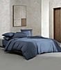 Color:Dark Blue - Image 2 - Organic Earth Collection Solid Cotton Sateen Duvet Cover Mini Set