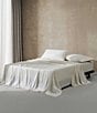 Color:Ivory - Image 2 - Pearl Edge Cotton Sateen 300-Thread Count Sheet Set