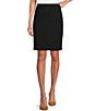 Color:Black - Image 1 - High Rise Luxe Stretch Coordinating Pencil Skirt