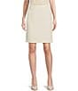 Color:Cream - Image 1 - High Rise Luxe Stretch Coordinating Pencil Skirt