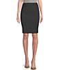 Color:Charcoal - Image 1 - High Rise Luxe Stretch Coordinating Pencil Skirt