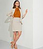 Color:Khaki - Image 5 - High Rise Luxe Stretch Pencil Skirt