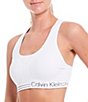 Color:Heather/White - Image 2 - Performance Knitted Reversible Medium Impact Bra Top