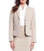 Calvin Klein Petite Size Notch Collar Long Sleeve Jacket | Dillard's