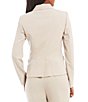 Color:Khaki - Image 2 - Petite Size Notch Collar Long Sleeve Jacket