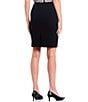 Color:Black - Image 2 - Petite Size Scuba Crepe Slim Pencil Skirt