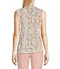 Color:Silver Pink Multi - Image 2 - Petite Size Snakeskin Print Matte Jersey Sleeveless V-Neck Printed Cami Top