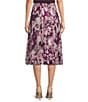 Calvin Klein Pleated A-Line Midi Skirt, Color:Aubergine Multi - Image 2