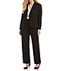 Calvin Klein Plus Size 2 Button Luxe Notch Collar Jacket & Plus Classic Fit Straight Leg Pants - Image 3