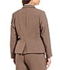 Calvin Klein Plus Size 2 Button Luxe Notch Collar Jacket, Color:Heather Taupe - Image 3
