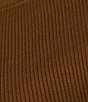 Color:Tobacco - Image 4 - Plus Size Crisscross Detail Turtleneck Sweater