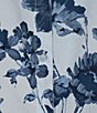 Color:Breeze Multi - Image 5 - Plus Size Floral Print V Neckline Long Sleeve Roll Tab Top