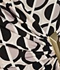 Color:Ash Multi - Image 4 - Plus Size Geometric Print Long Sleeve Surplice V-Neck Faux Wrap Dress