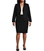 Calvin Klein Plus Size Long Sleeve 2-Button Suit Jacket & Plus Size Classic Fit Straight Leg Pants - Image 1