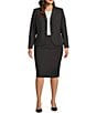 Calvin Klein Plus Size Long Sleeve 2-Button Suit Jacket & Plus Size Classic Fit Straight Leg Pants - Image 1