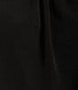 Color:Black - Image 4 - Plus Size Matte Jersey 3/4 Smocked Chiffon Sleeve Blouse