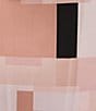 Color:Black/Desert Rose - Image 4 - Plus Size Matte Jersey Geometric Print Pleated Neck Sleeveless Cami