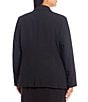 Color:Black - Image 2 - Plus Size One-Button Front Jacket