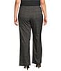 Color:Charcoal Multi - Image 2 - Plus Size Plaid Belted Pleated Pant