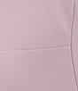 Color:Cherry Blossom - Image 3 - Plus Size Round Neck Short Tulip Sleeve Scuba Crepe Sheath Dress