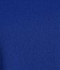 Color:Klein Blue - Image 4 - Plus Size Textured Chiffon Mock Neck Long Sleeve Top