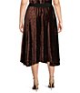Color:Coffee Bean - Image 2 - Plus Size Velvet A-Line Coordinating Pull-On Skirt