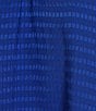 Color:Klein Blue - Image 4 - Plus Size Woven Tiled Chiffon V-Neck Long Sleeve Top