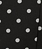 Color:Polka Dot - Image 4 - Polka Dot Scuba Crepe Sleeveless Crew Neck Midi Dress