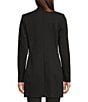 Calvin Klein Ponte Zipper Detail Open Front Topper, Color:Black - Image 2