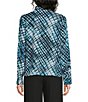Calvin Klein Printed Georgette Tie Neck Long Sleeve Top - Image 2