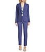 Calvin Klein Printed Matte Jersey V-Neck Flutter Sleeve Blouse, Color:Spring Blue Multi - Image 3