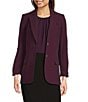 Calvin Klein Roll Tab Sleeve 2-Button Jacket, Color:Aubergine - Image 1