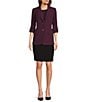 Calvin Klein Roll Tab Sleeve 2-Button Jacket, Color:Aubergine - Image 4