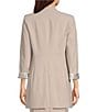 Calvin Klein Contrast Lining Rolled Cuff Long Open Front Jacket & Luxe Stretch Slim Leg Pants - Image 3