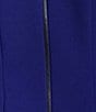 Color:Ultra Marin - Image 3 - Scuba Crepe Cap Sleeve V-Neck Knee Length Sheath Dress