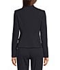 Calvin Klein Scuba Crepe Open Front Jacket, Color:Navy - Image 2