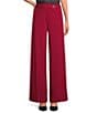 Calvin Klein Scuba Crepe Wide Leg Pants, Color:Cranberry - Image 1